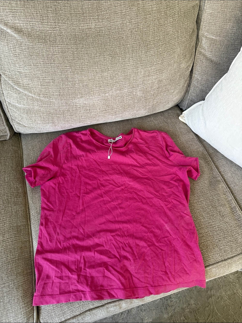 Zara pink short sleeve shirt basic